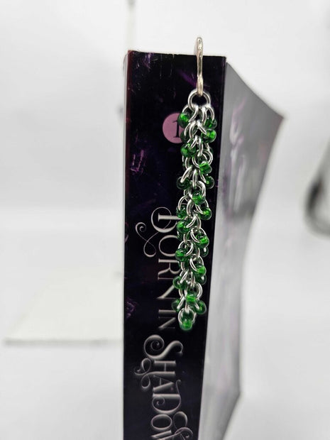 Green Beaded Shaggy Loop Bookmark