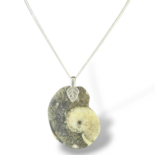 Stone necklace w/ expandable sterling chain