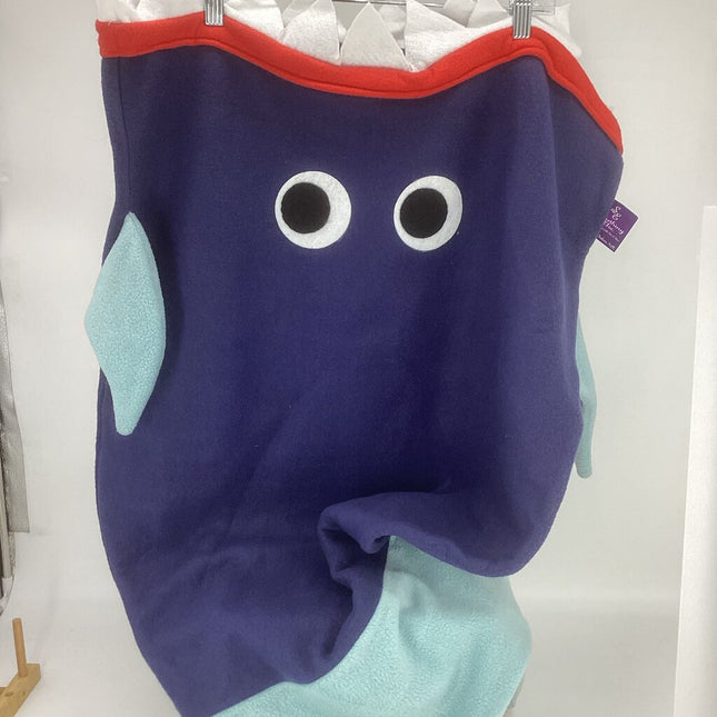 Snuggle sack- shark , navy blue /lt. blue (L)