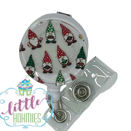 Acrylic Badge Reel - Christmas Gnome