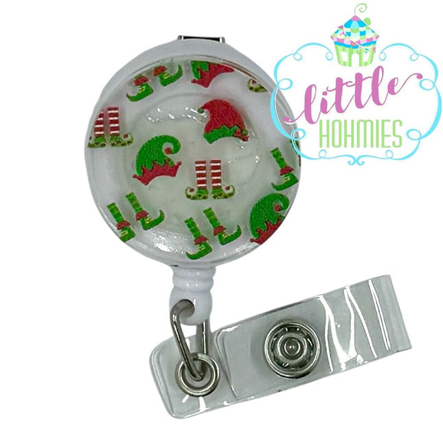 Acrylic Badge Reel - Christmas Elves