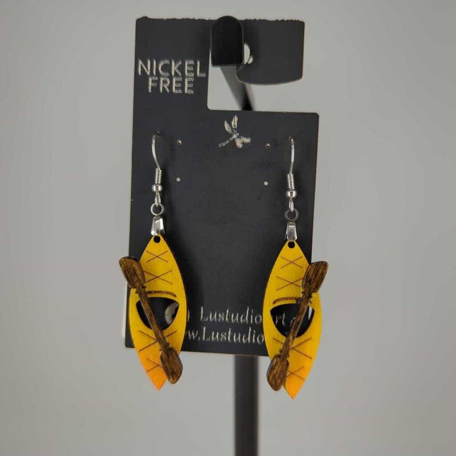 Earrings - Kayak & Paddle (Silver Hooks)