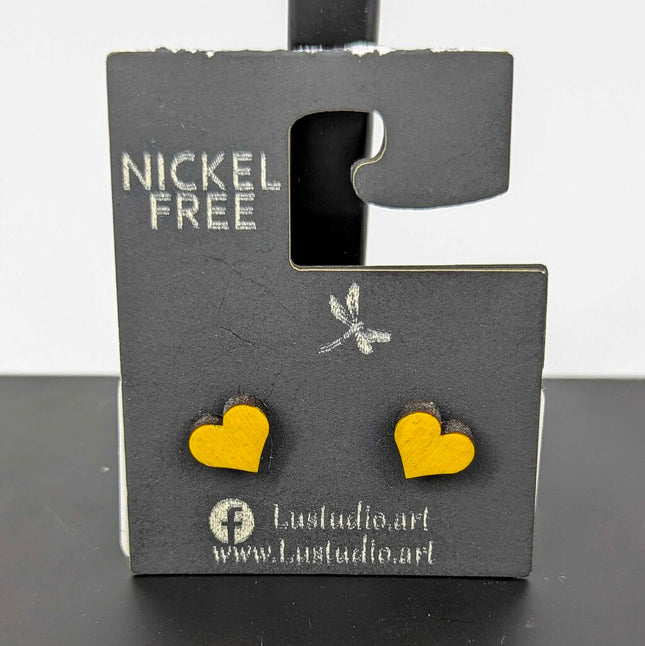 Earrings Stud - Yellow Heart