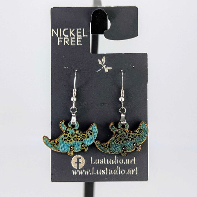 Earrings - Stingray (Silver hooks)
