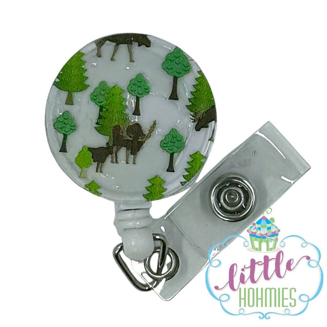 Acrylic Badge Reel - Moose