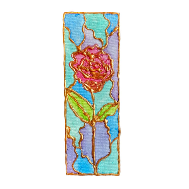 Faux Stained Glass Rose