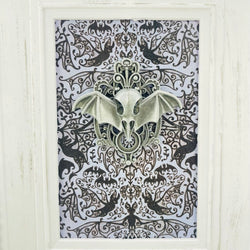 Crow skull frame - view 1