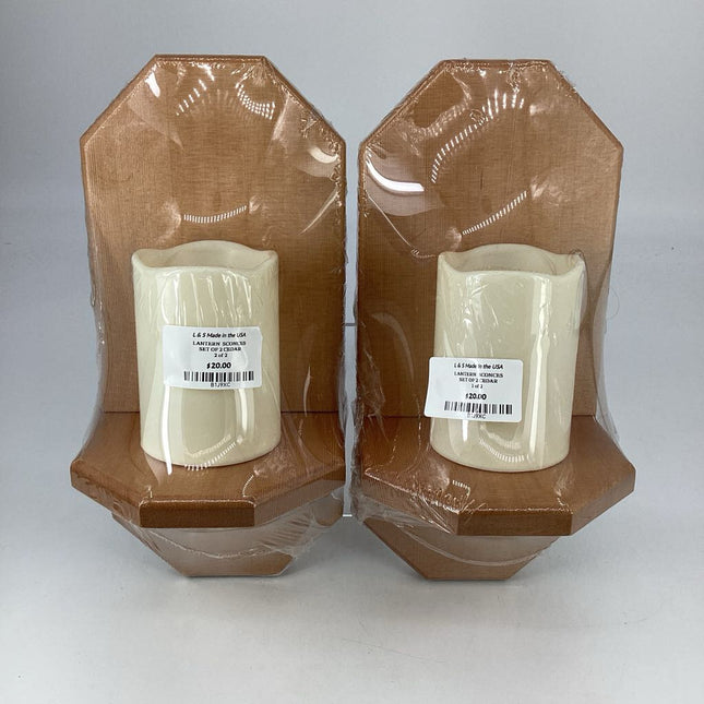 lantern sconces set of 2 cedar