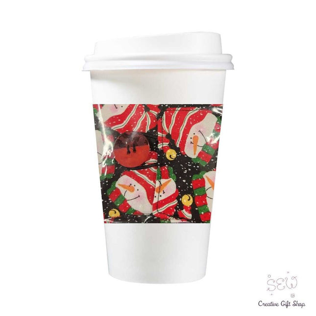 Snowmen in Hats Coffee Cup Sleeve