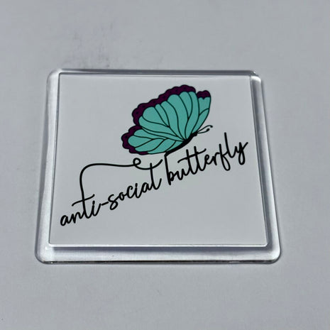 ANTISOCIAL BUTTERFLY MAGNET