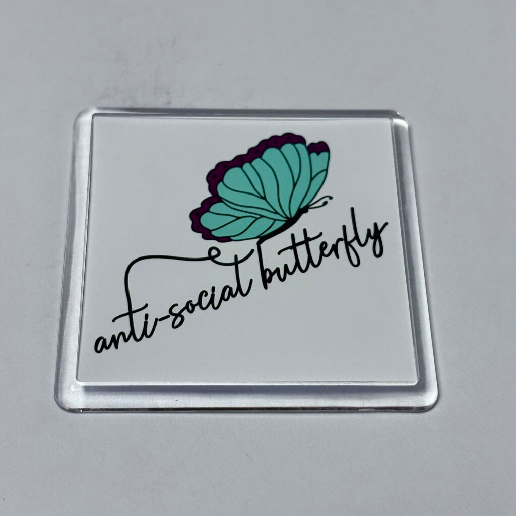 ANTISOCIAL BUTTERFLY MAGNET