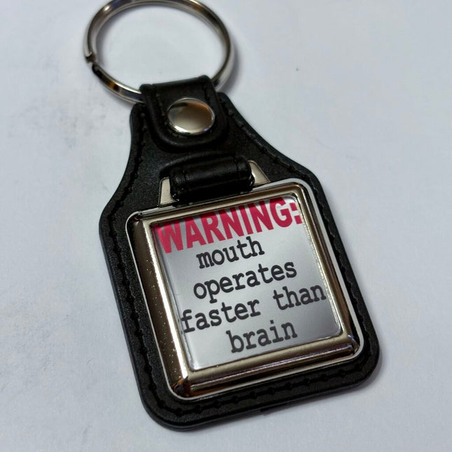 WARNING MOUTH VINYL KEYCHAIN SQUARE