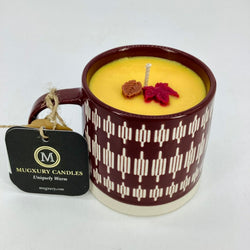Fallen Leaves (Brown Dash Mug) - Mug Candle - 100% Soy Wax - view 3
