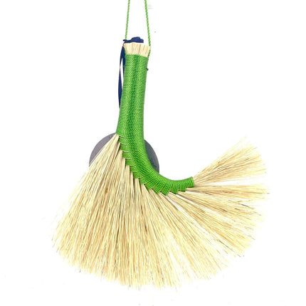 Turkey Wing Altar Broom, Natural, Green LAT417