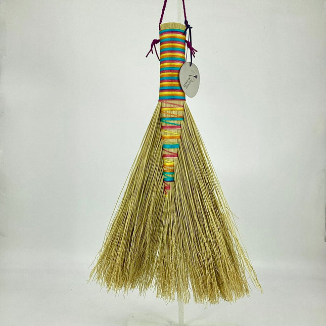 Hawk Tail Whisk Broom, Natural with Rainbow MH42