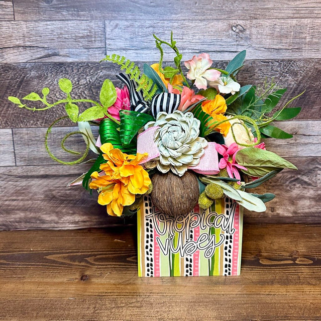 Tropical Vibes Floral Arrangement - Summer Coastal Decor