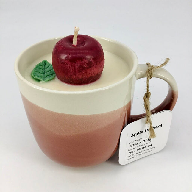 Apple Orchard (triple red dip dye mug) - Mug candle - 100% soy wax