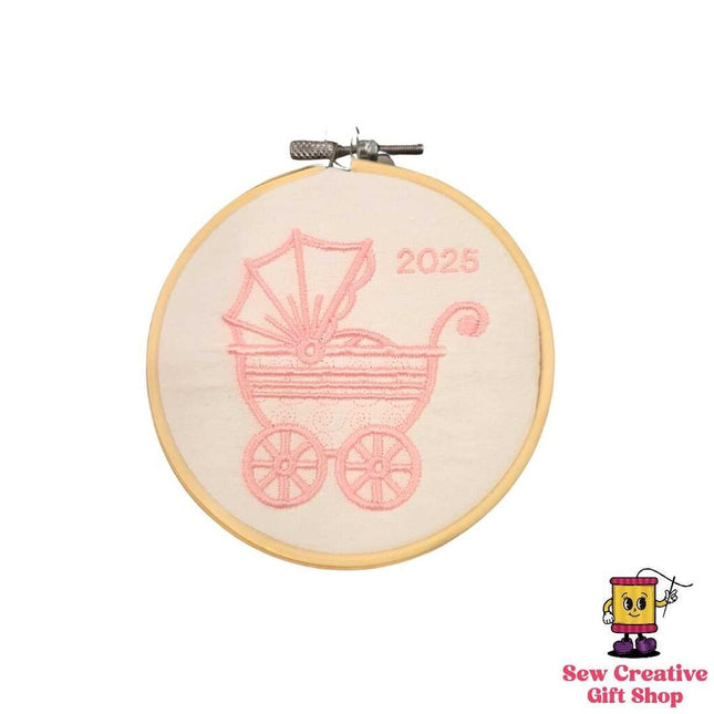 Pre-Order! 2025 Baby Carriage Embroidered Ornament