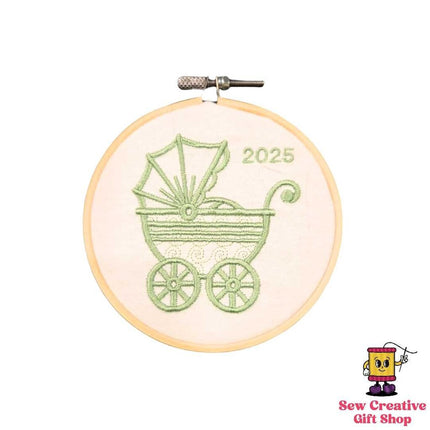 Pre-Order! 2025 Baby Carriage Embroidered Ornament