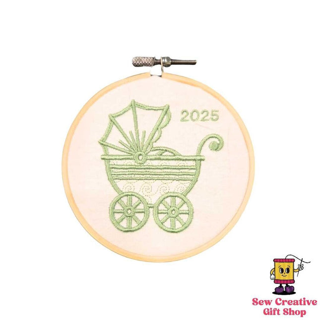 Pre-Order! 2025 Baby Carriage Embroidered Ornament
