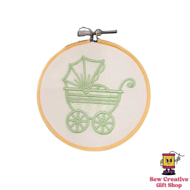 Pre-Order! Baby Carriage Embroidered Ornament