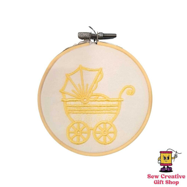 Pre-Order! Baby Carriage Embroidered Ornament