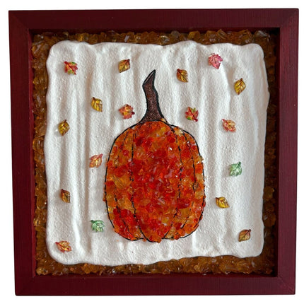 Crushed glass pumpkin, thin