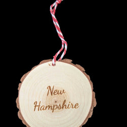 NH Wood Slice Ornament - view 1