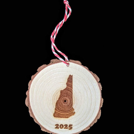NH Wood Slice Ornament