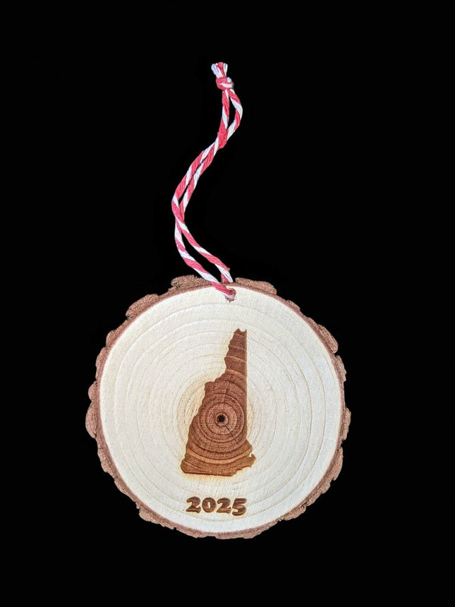 NH Wood Slice Ornament