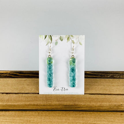 Elegant Turquoise Glass Earrings