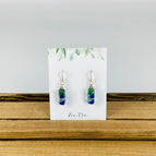 Blue & Green on clear glass