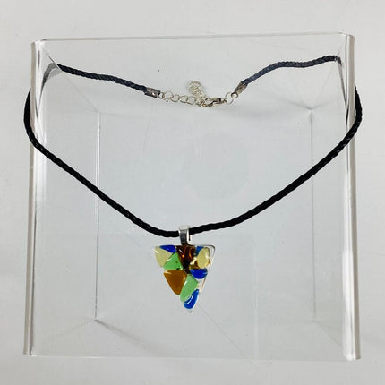 Blue & Green Triangle Necklace