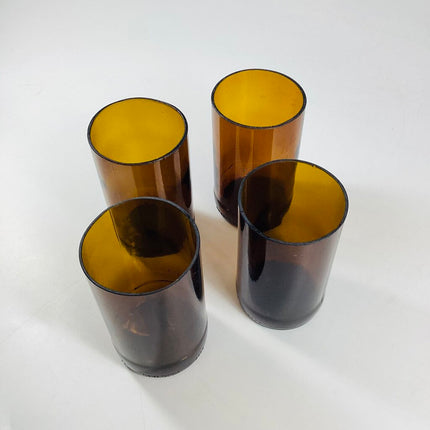 Set of 4 Beer Bottle Juice Glasses