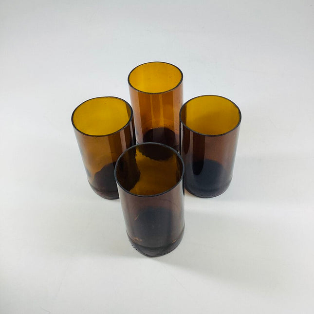 Set of 4 Beer Bottle Juice Glasses