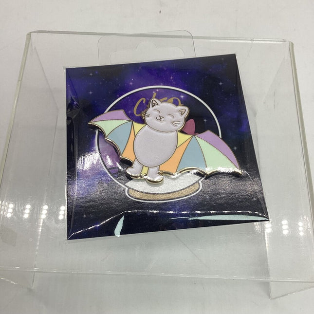 Enamel Pin - Bat Cat Pastel