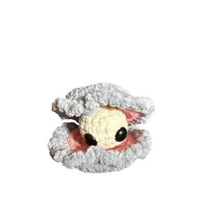 Crochet mini clam plushie