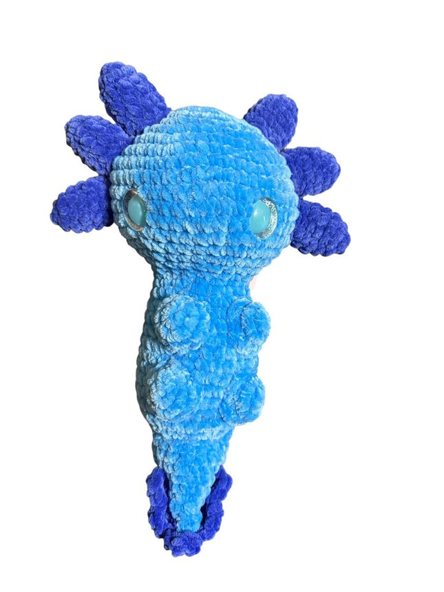 Crocheted axolotl plush