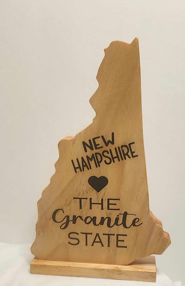 Shelf sitter- NH state shape (The Granite State)