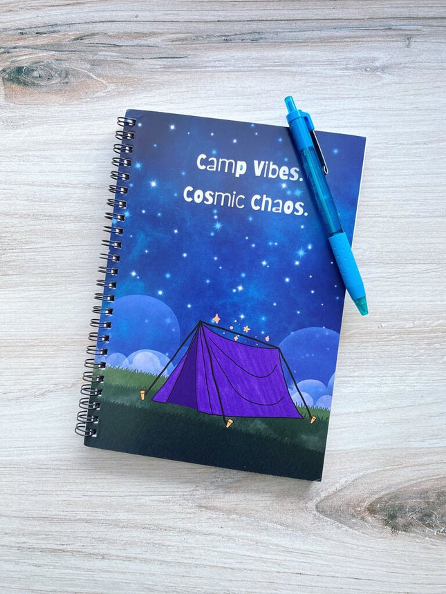 Camp Vibes Cosmic Chaos Notebook