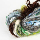 icy blues, deep greens, and soft grays