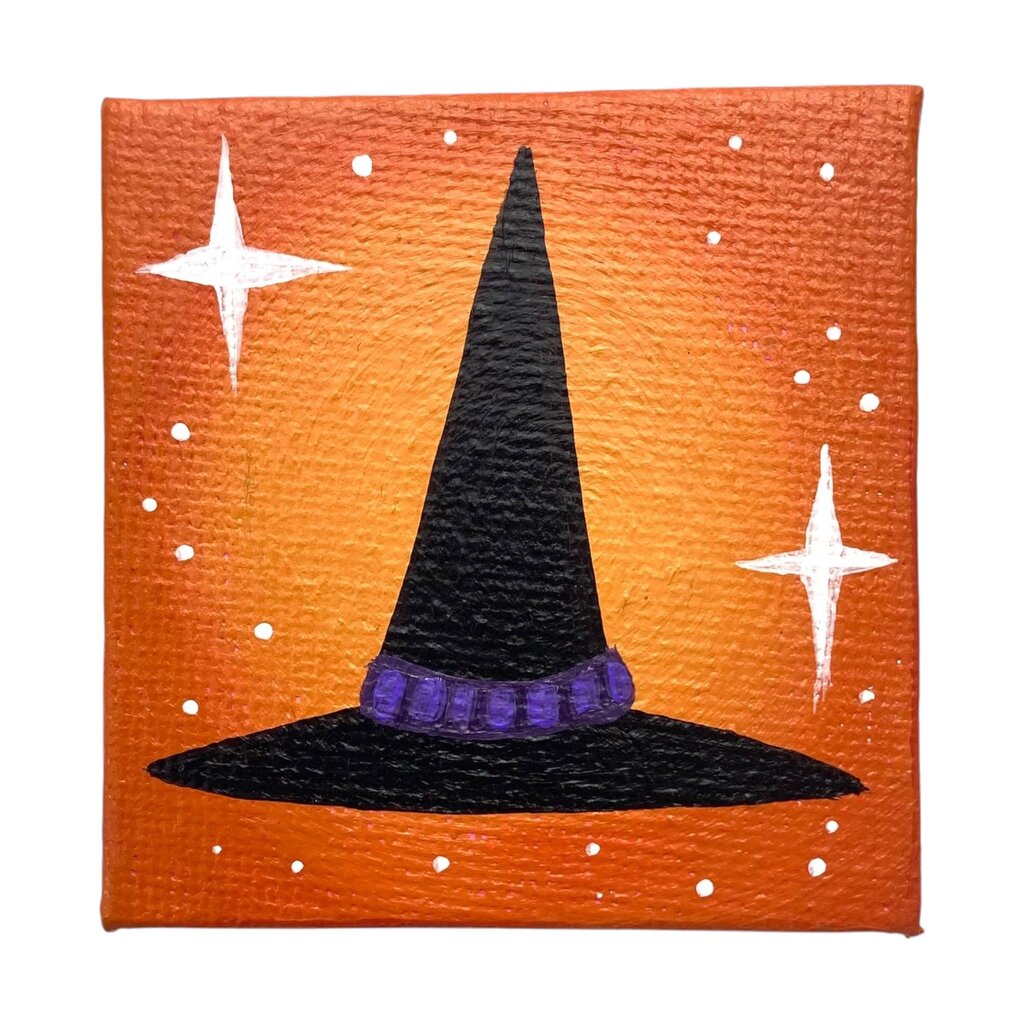 Witch hat- purple band- magnet
