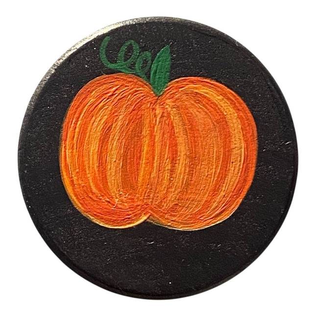 Curly Stem Pumpkin- Circle Magnet