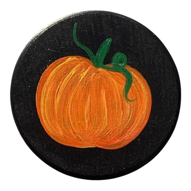 Pumpkin two vines- Circle Magnet