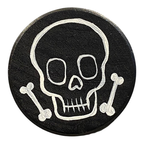 Skull and Bones- Circle Magnet