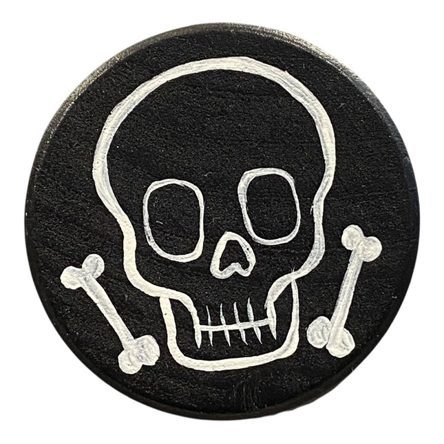 Skull and Bones- Circle Magnet