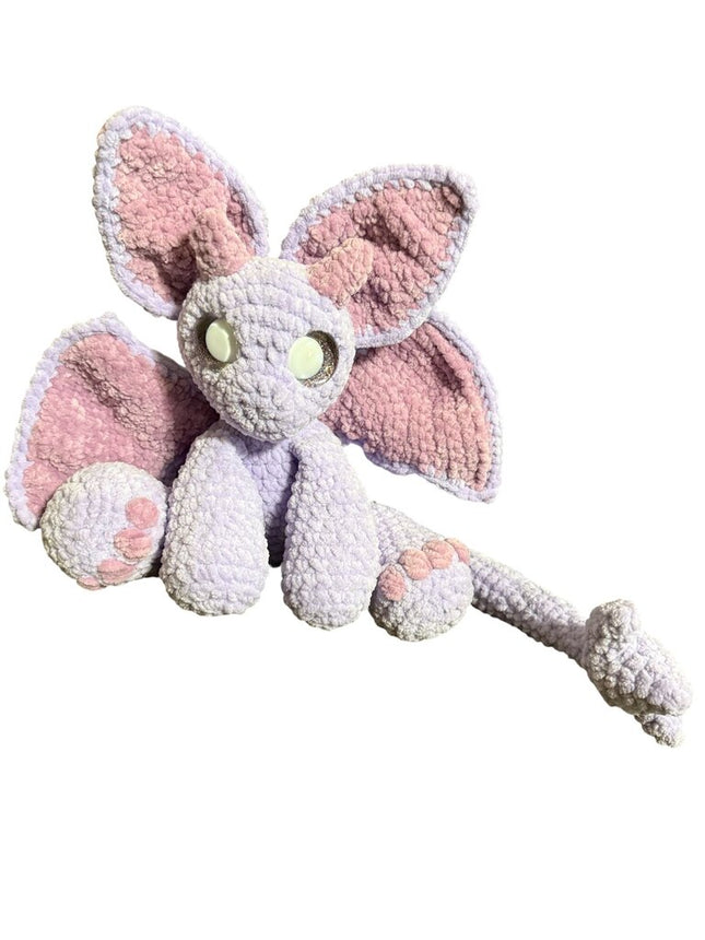 Crocheted bat dragon plushie