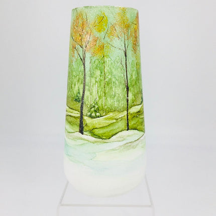 8" Ceramic Vase- Oaks Defying Winter