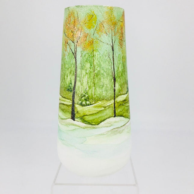 8" Ceramic Vase- Oaks Defying Winter