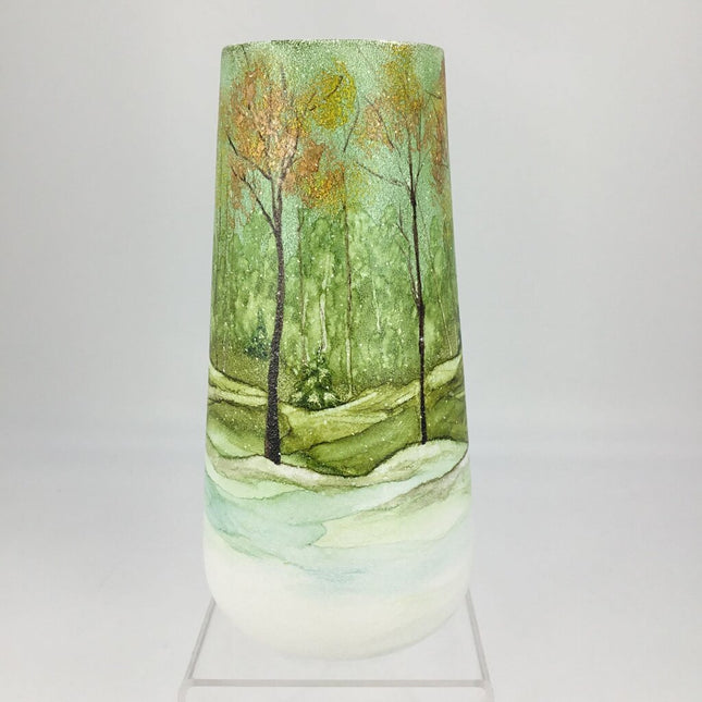 8" Ceramic Vase- Oaks Defying Winter